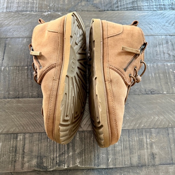 UGG Neumel Adaptive Men's Zipper Fleece Lined Brown Boots 1118710 Brown Size 12 - Picture 4 of 10